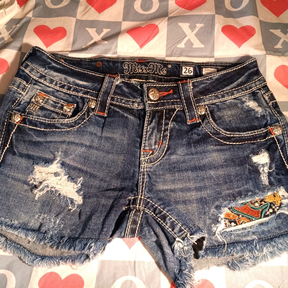 Miss Me Women's Blue Denim Shorts